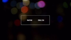 Menu language selection